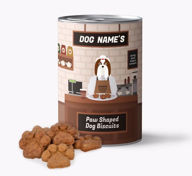 Personalised 'Coffee Shop' Baked Dog Biscuits
